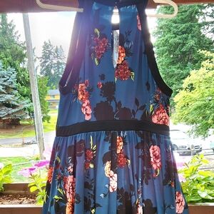 Torrid Floral Dress - Blue and Pink